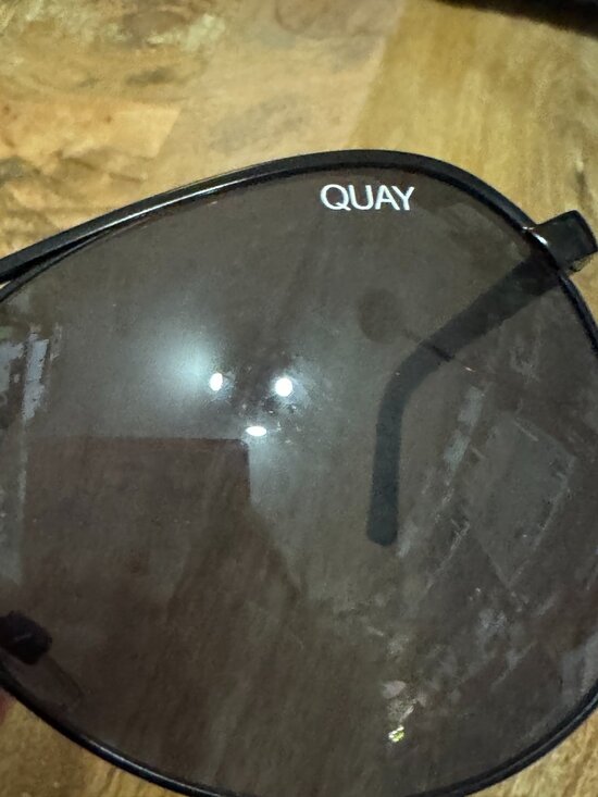 Quay Australia Vivienne Aviator Sunglasses, Black Smoke main image 4